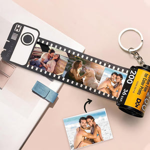 Couple Happy Moments, Personalized Film Roll Keychain, Valentine's Gifts - Keychains - GoDuckee