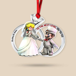 To The Next Level, Personalized Ornaments For Couple, Christmas Gift, Anniversary Gift Ideas 03QHHN131023 - Ornament - GoDuckee