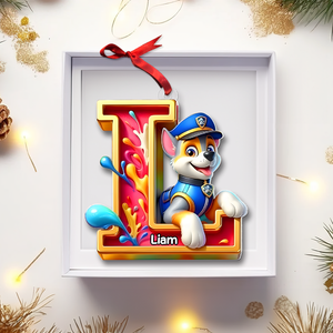 Custom Letter Gifts For Cartoon Lover Christmas Ornament 01xqpu261024 - Ornament - GoDuckee