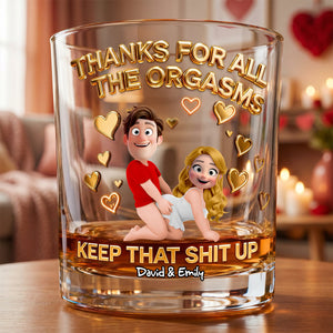 Naughty Couples Drinking Glass - Personalized Gifts For Couples 01hudh270526 - Glass - GoDuckee
