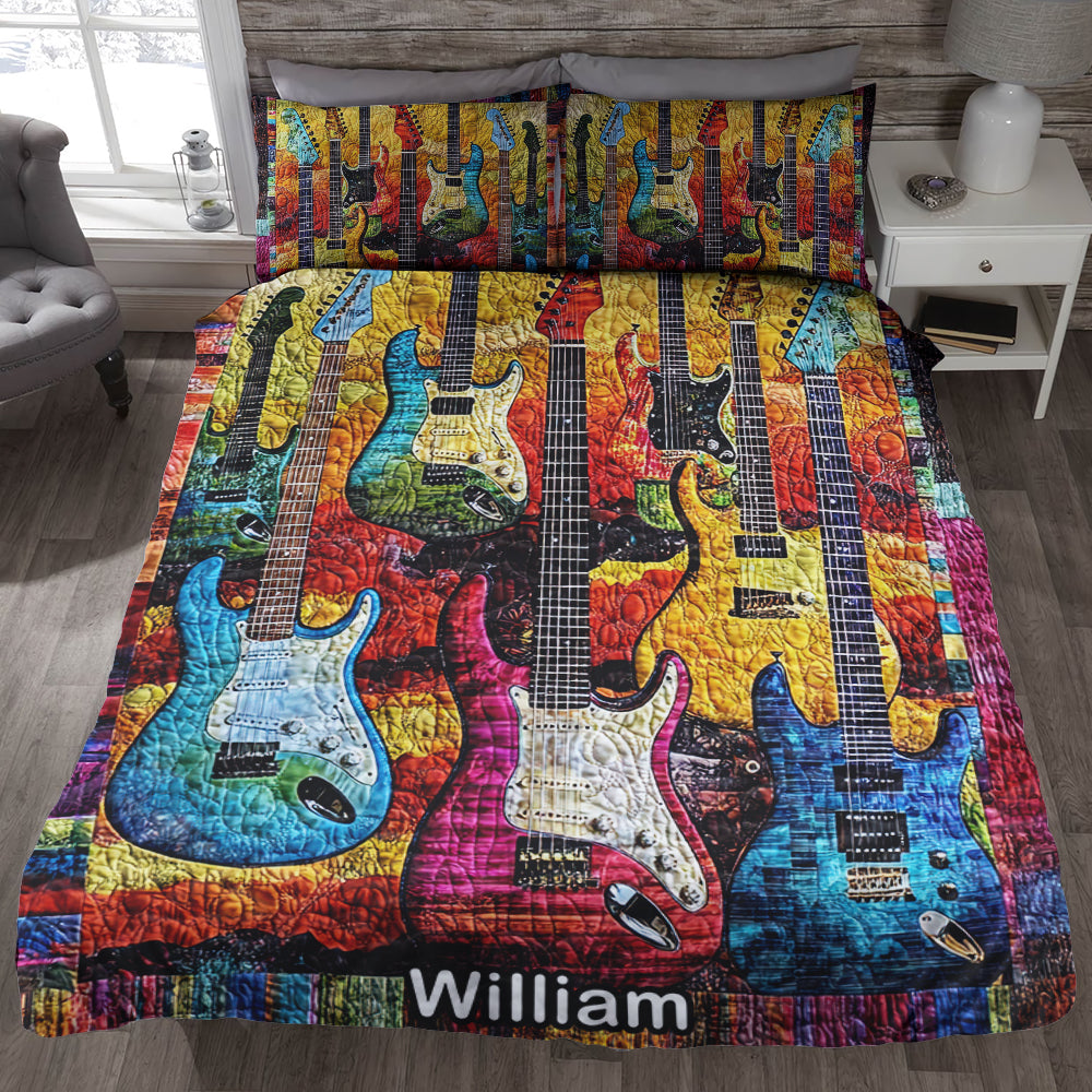 Personalized Gifts For Guitar Lovers Quilt Bedding Set Special Line 06QNQN301224 - Blanket - GoDuckee