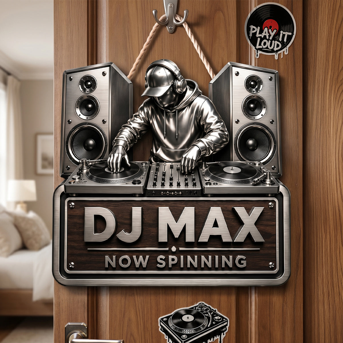 DJ Room Custom Name Cut Metal Sign - Personalized Gifts For DJ Metal Sign 02NADH170626 - Metal Signs - GoDuckee