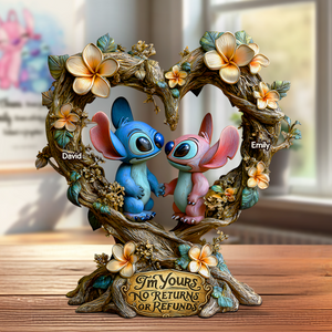 Romantic Alien Couple Acrylic Plaque - Personalized Gifts For Couples 02TGPU090625 - Shaped Plaques - GoDuckee