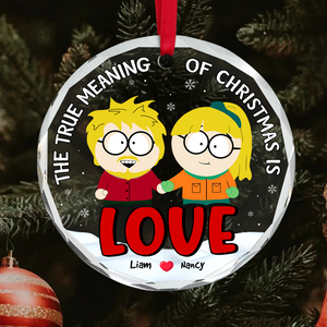 Personalized Gifts For Couple Christmas Ornament, Cartoon Character 03tgpu281024hg - Ornament - GoDuckee