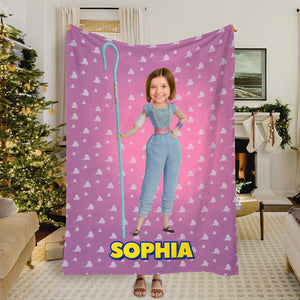 Gift For Kids, Custom Photo Cartoon Lovers 04HUTN171123 Blanket, Christmas Gifts - Blanket - GoDuckee