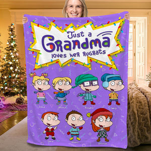 Personalized Gift for Grandma, Just A Grandma Loves Her Kids Blanket 03toqn151024hg - Blanket - GoDuckee