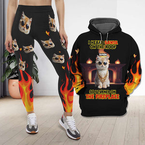 Personalized Custom Photo Gifts For Pet Lovers Combo 3d Shirt & Legging, Fireplace 04TGLU281024 - AOP Products - GoDuckee