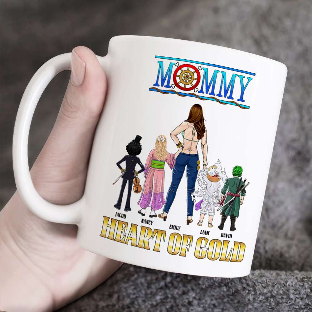 Personalized Gifts For Mom Coffee Mug Mommy Heart Of Gold 011KAPU260324PA - Coffee Mugs - GoDuckee