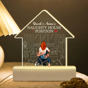 Personalized Gifts For Couple LED Light Naughty House Position - Led Night Light - GoDuckee