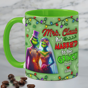 Personalized Gifts For Couple Coffee Mug Christmas Greenmonster Couple 01OHPU291024 - Coffee Mug - GoDuckee