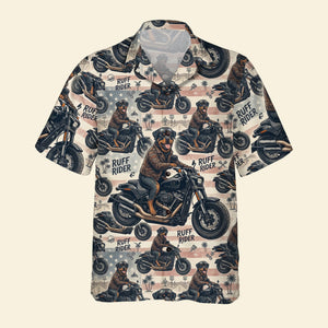Biker Dog Hawaiian Shirt - Custom Photo Gifts 02QHQN200326 - Hawaiian Shirts - GoDuckee