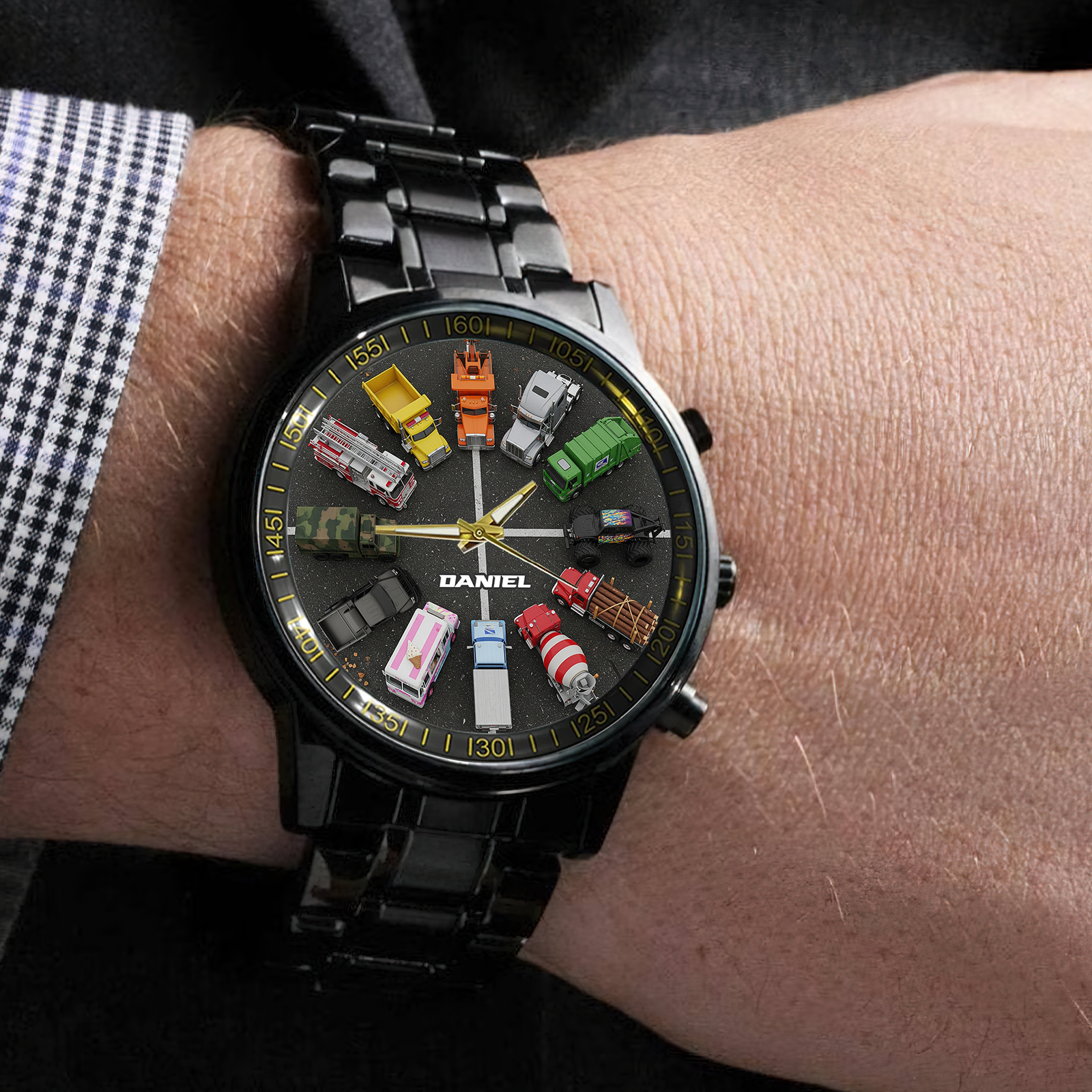 Mighty Trucks Men's Watch- Personalized Gifts For Truck Lovers 04NALU020825 - Men's Watch - GoDuckee