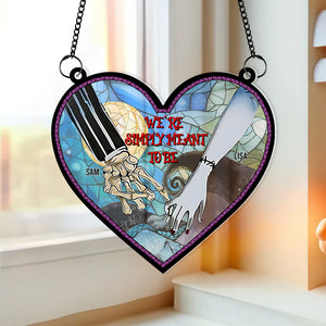 Personalized Gifts For Couple Suncatcher Window Hanging Ornament 01KAMH280524 - Ornaments - GoDuckee