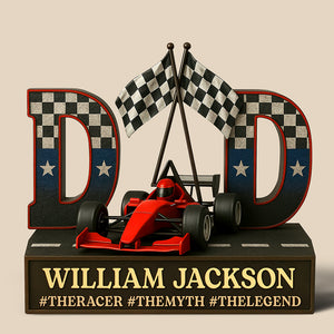Racing Dad Acrylic Plaque - Personalized Gifts For Dad 05qhqn090525 - Shaped Plaques - GoDuckee