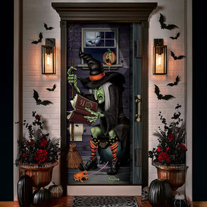 Personalized Gifts For Witch Fans, Halloween Witch Door Cover 04ACDT090924 - Door Covers - GoDuckee