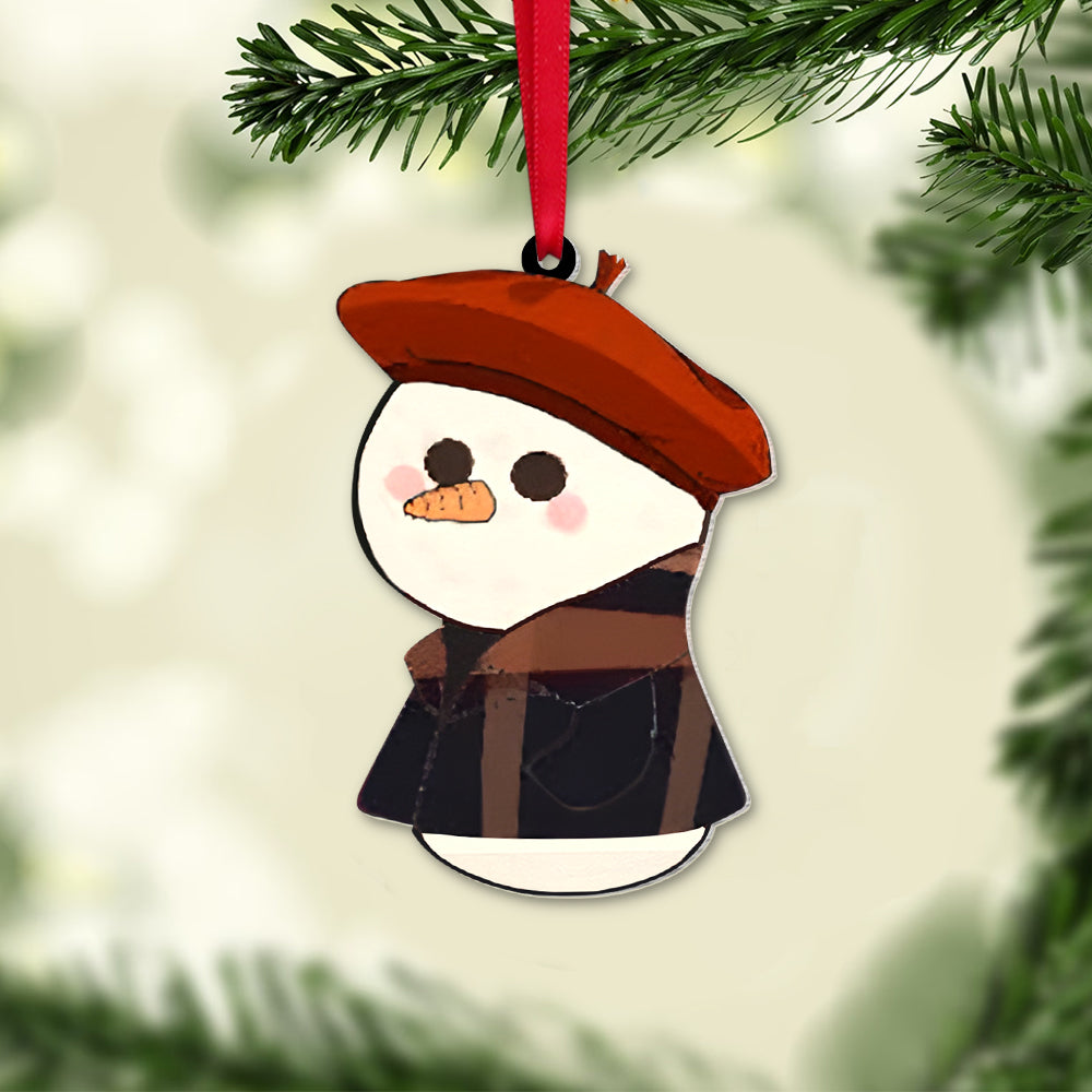 Cartoon Snowman ,Custom 04NATN011123 Xmas Ornament, Christmas Gift For Music Lovers - Ornament - GoDuckee
