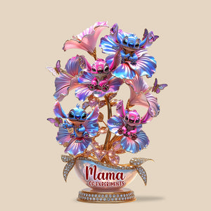 Mama Of Blue Aliens Acrylic Plaque - Personalized Gifts For Mother 01TGQN240425 - Shaped Plaques - GoDuckee