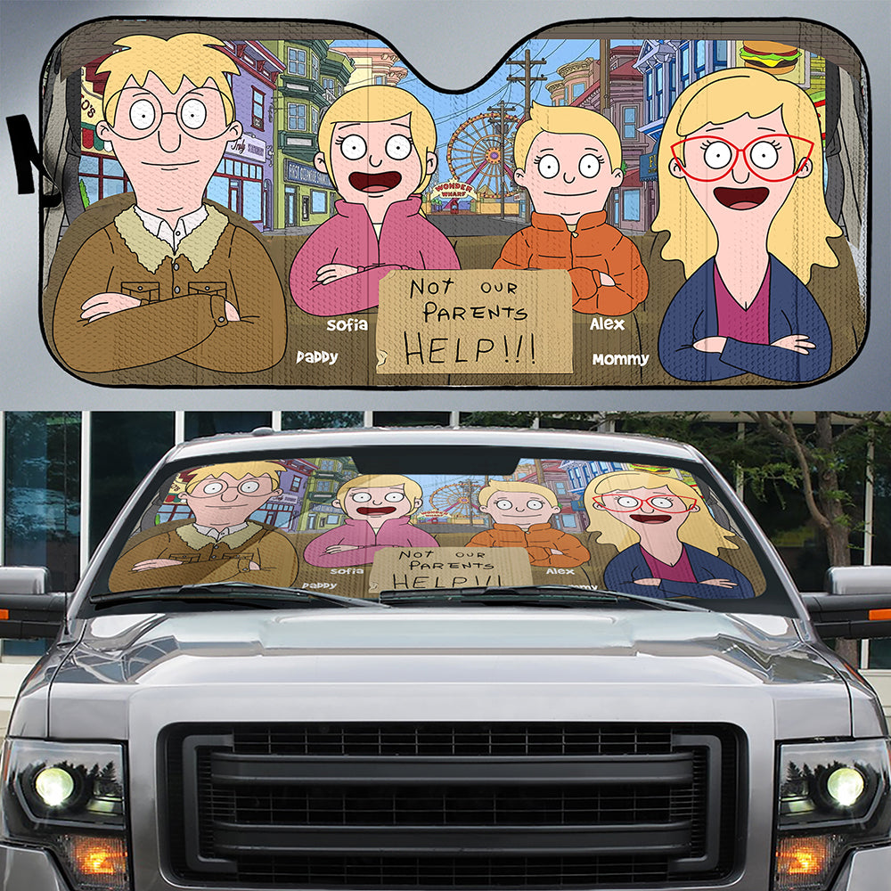 Personalized Gifts For Family Windshield Sunshade 03OHMH090125HG - Doormat - GoDuckee