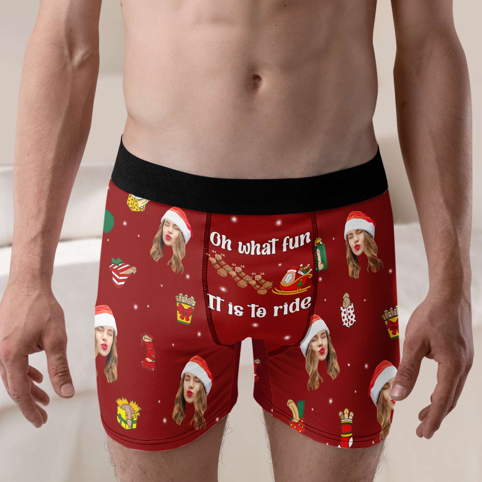 Custom Photo Gifts For Men Boxer Briefs Christmas 04XQMH230924 - Boxer Briefs - GoDuckee