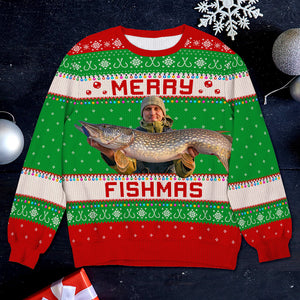 Custom Photo Gifts For Fishing Lovers Ugly Sweater 06acqn021024 - AOP Products - GoDuckee