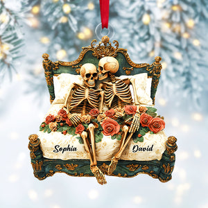 Personalized Gifts For Couple Acrylic Ornament Skull Couple 02ohtn191124 - Ornament - GoDuckee