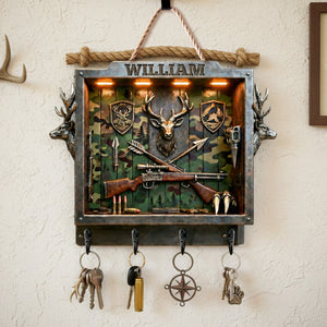 Deer Hunting Acrylic Key Hanger – Personalized Gifts For Hunters 02tgmg231225 - Key Hanger - GoDuckee