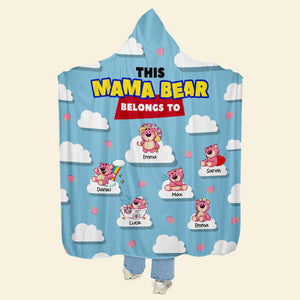 Personalized Gifts For Mom Wearable Blanket Hoodie This Mama Bear Belongs To 04HTHN020324 - Blankets - GoDuckee