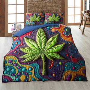 Cannabis Quilt Bedding Set 021hutn060225 - Blanket - GoDuckee