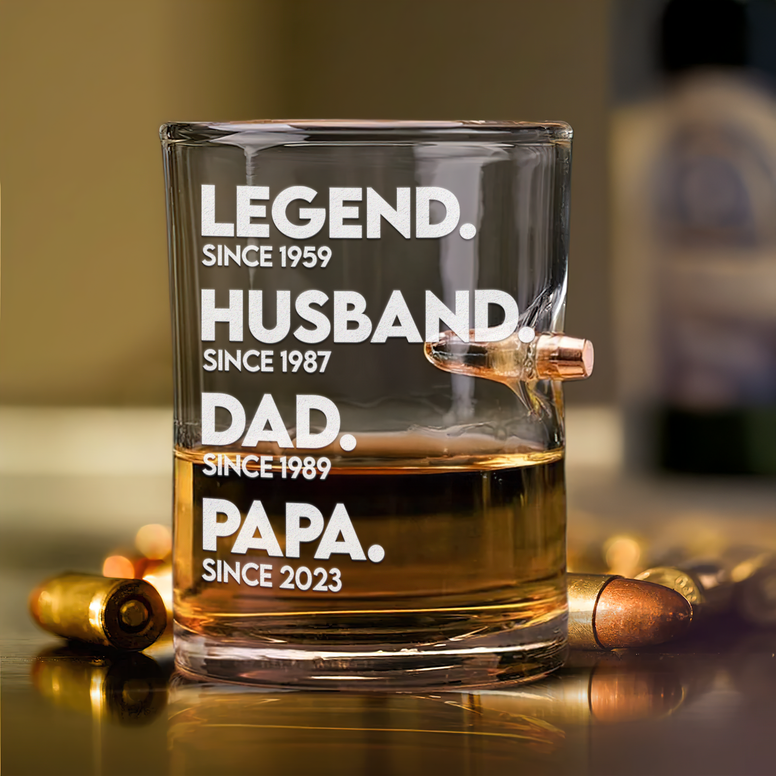 Dad Bullet Glass - Personalized Gift For Dad 04ACPU170525 - Bullet Glass - GoDuckee
