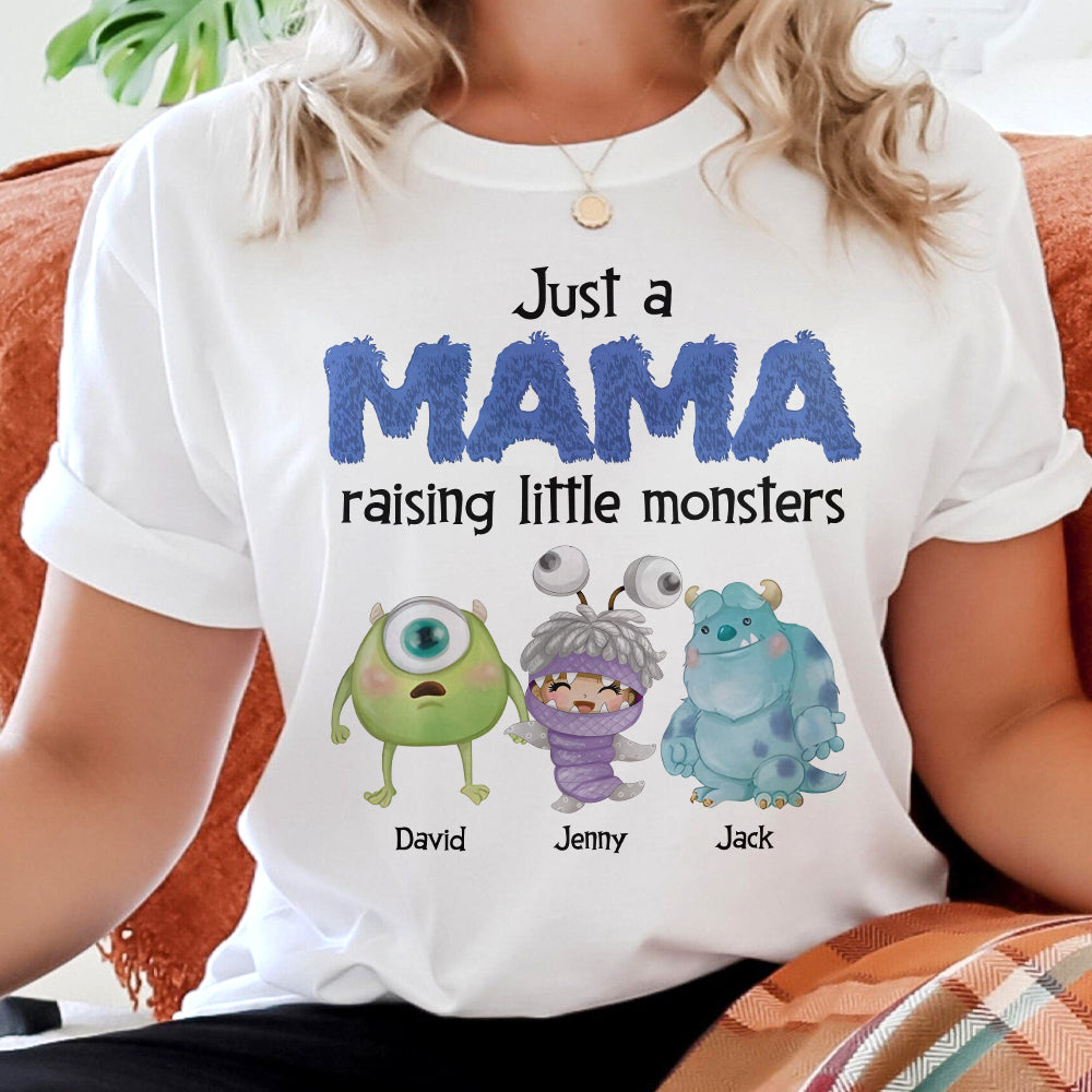 Personalized Gifts For Mom Shirt Just A Mama Raising Little Monsters 03qhtn080324 - 2D Shirts - GoDuckee