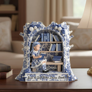 Bookworm Acrylic Plaque Personalized Gifts For Book Lover 04TODT171125 - Shaped Plaques - GoDuckee