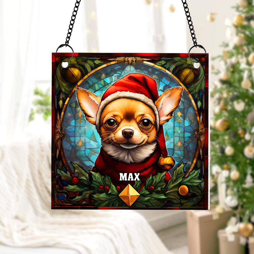 Personalized Gifts For Dog Lovers Suncatcher Ornament 05hutn090924 Chihuahua - Ornament - GoDuckee