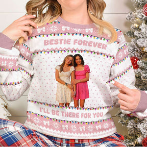 Custom Photo Gifts For Bestie Christmas Ugly Sweater 01PGDT301024 - Ugly Christmas Sweater - GoDuckee