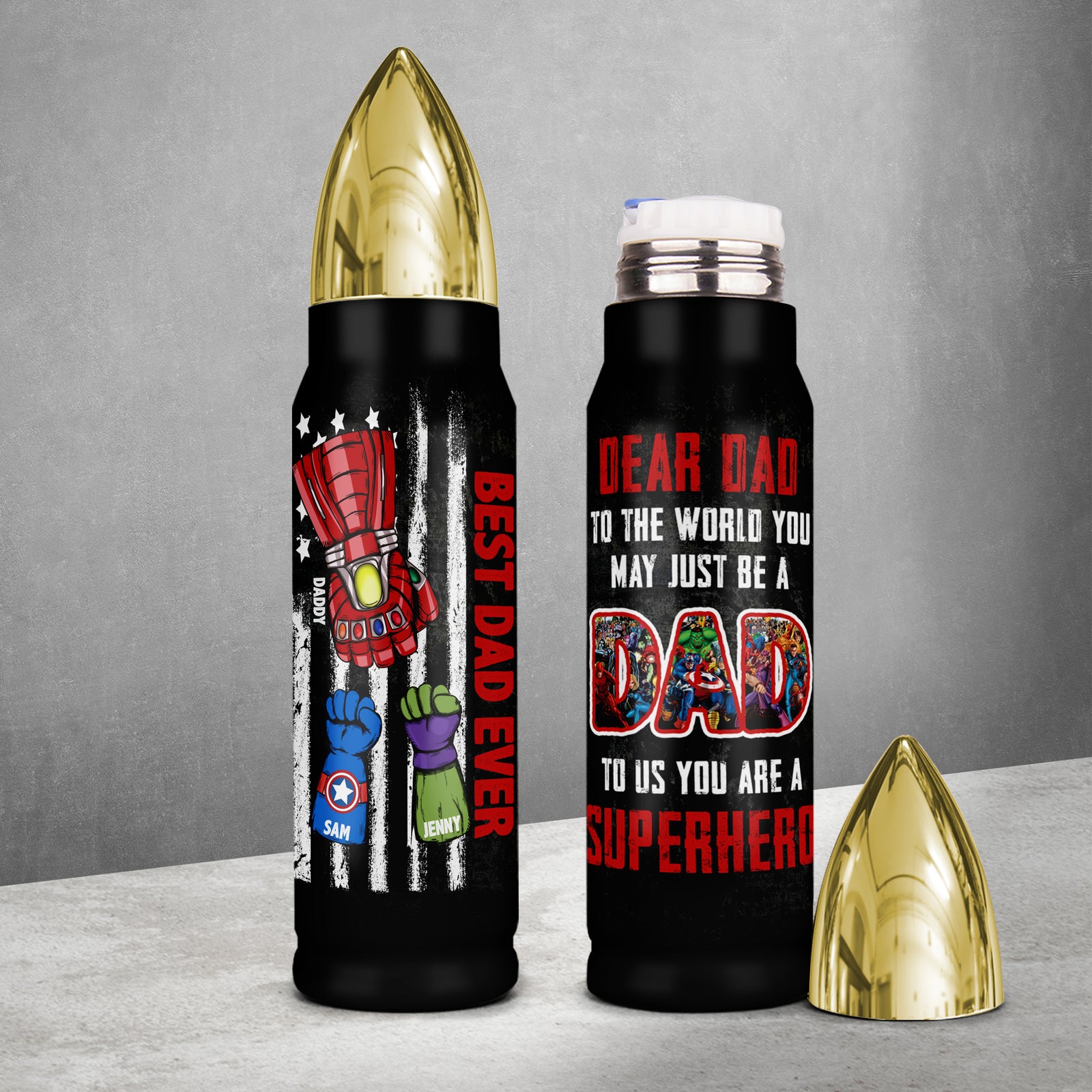 Personalized Gifts For Dad Bullet Tumbler 02HTMH150524HA - Tumbler Cups - GoDuckee