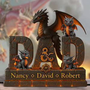 Fire Dragon Dad Acrylic Plaque Personalized Gifts For Dad 02NADT210425-Homacus
