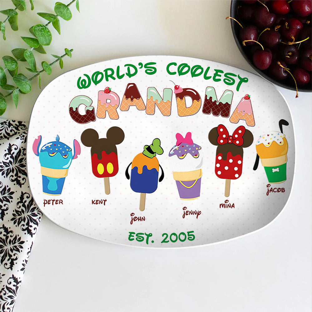 World's Coolest Grandma, Personalized 02HTPU041123 Resin Plate - Resin Plate - GoDuckee