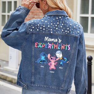 Personalized Gifts For Mom Denim Jacket Mama's Experiments 05QHPU040424 - Denim Jacket - GoDuckee