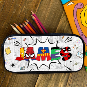 Personalized Gifts For Kid, Superhero Letters Pencil Case 02topu100724 - Pencil Case - GoDuckee