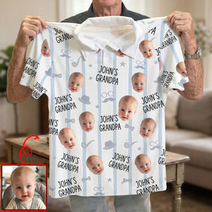 Custom Photo Adorable Baby Dad Polo Shirt, Personalized Gifts For Dad & Grandpa 04qhqn080526 - Polo Shirts - GoDuckee