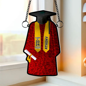 Personalized Gift Graduation Gown Suncatcher Ornament 04OHLU261224 - Ornament - GoDuckee