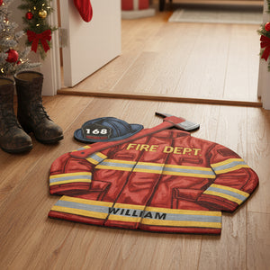 Fire Dept Doormat – Personalized Gifts For Firefighter 05hyqn061025 - Doormat - GoDuckee