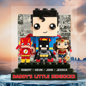 Daddy's Little Sidekicks Acrylic Plaque Personalized Gifts For Dad 04NADT240525 - Shaped Plaques - GoDuckee