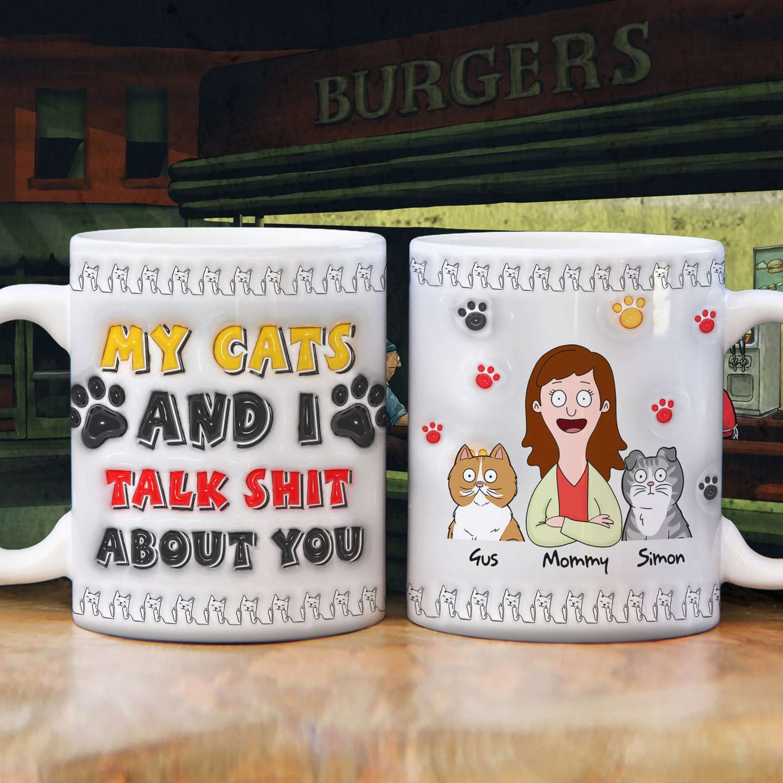 Mom & Her Little Furries Coffee Mug - Personalized Gifts Mother 04QHLU010425HG - Coffee Mug - GoDuckee