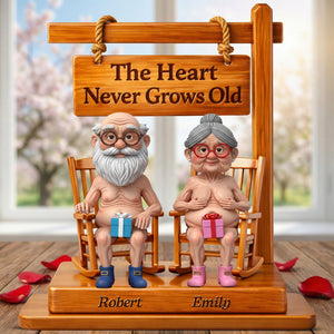 Naughty Old Couple Acrylic Plaque - Personalized Gifts For Couples 04ohqn020226 - Shaped Plaques - GoDuckee