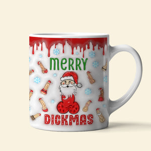 Christmas Gift For Movie Fans, Santa Claus Inflated White Coffee Mug 03OHQN110924 - Coffee Mug - GoDuckee