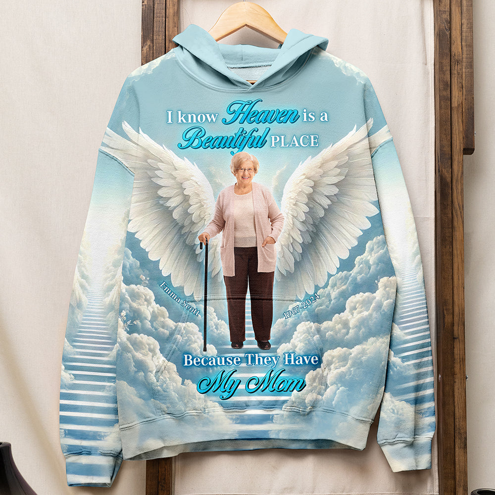 Custom Photo Gifts for Mom 3D Shirt, Memorial Gifts for Heaven 02xqqn220225 - AOP Products - GoDuckee