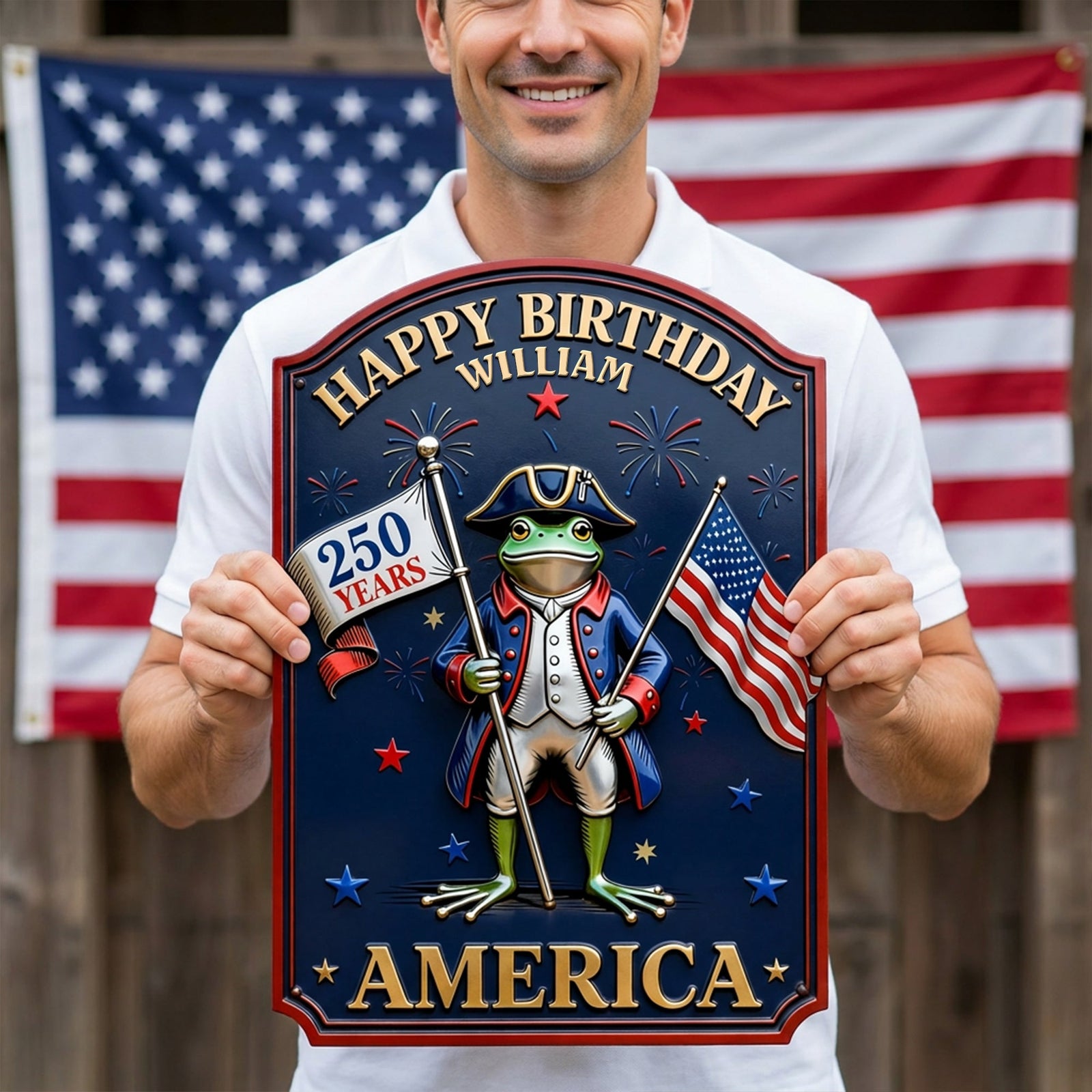 Revolutionary Frog Metal Sign, Personalized Decor Gifts For Patriots 01qhqn300526 - Metal Signs - GoDuckee