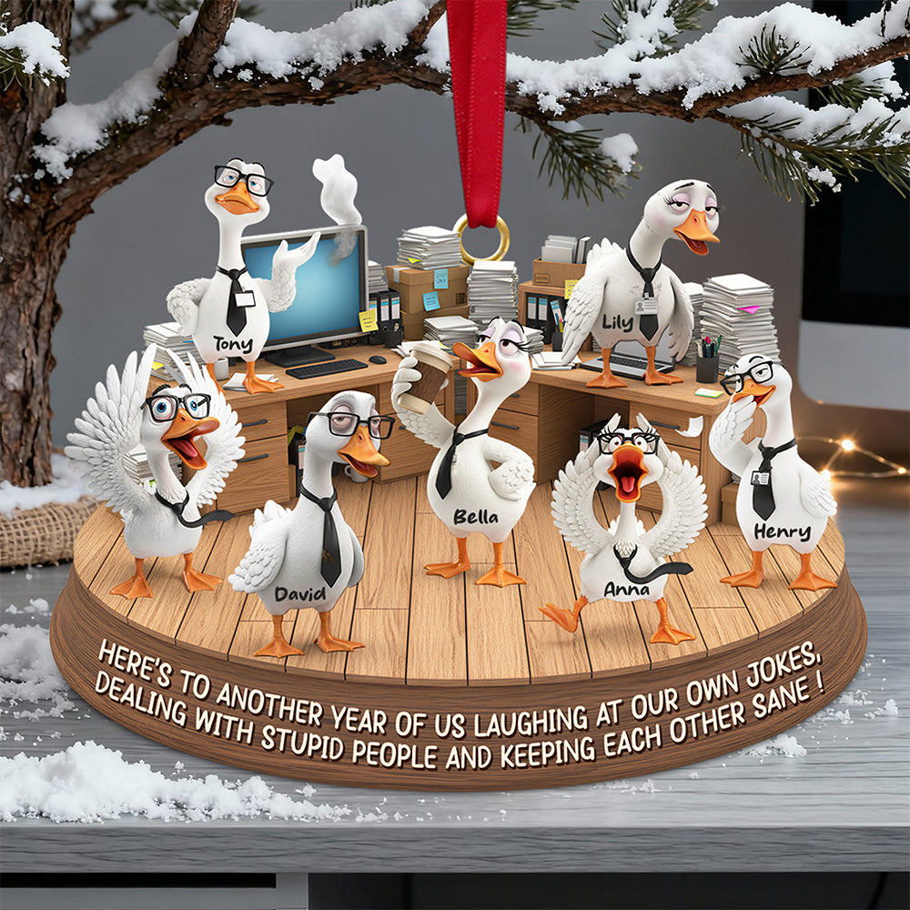 Silly Goose Coworker Christmas Ornament Personalized Gifts 06KIDT131125 - Ornament - GoDuckee
