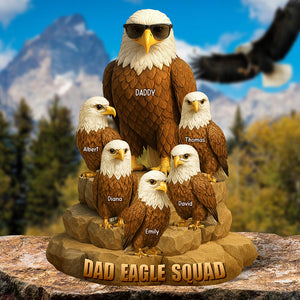 Eagle Dad Acrylic Plaque Personalized Gifts For Dad 01NAQN150425 - Shaped Plaques - GoDuckee