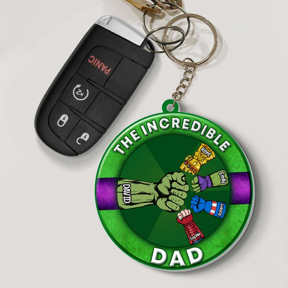Dad 07qhqn270523ha Personalized Keychain QNFBK - Keychains - GoDuckee